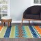 World Rug Gallery Modern Bohemian Indoor/Outdoor Runner Rug 2'x7' Multi Runner Rug 5559MULTI2X7 - alternate 4